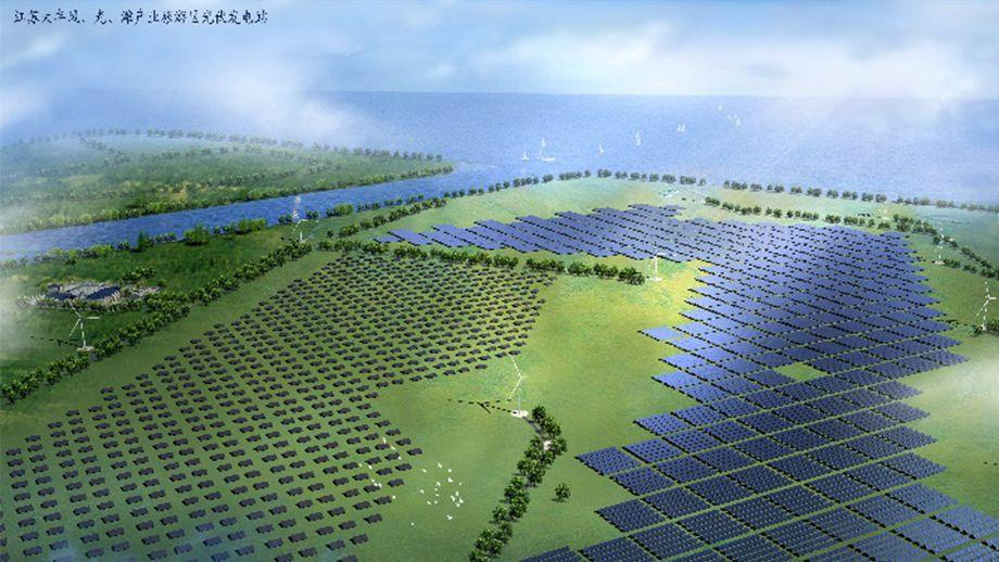 江蘇大豐風、光、灘產業旅游區光伏發電項目